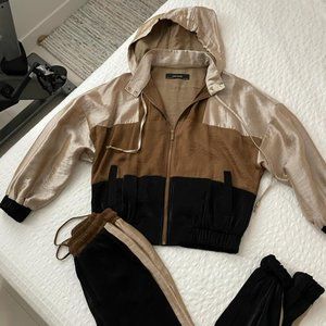 Satin Jacket and Jogger Set